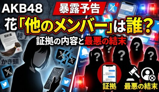 花田藍衣が暴露予告した「他のメンバー」は誰？証拠の内容と最悪の道連れの結末とは