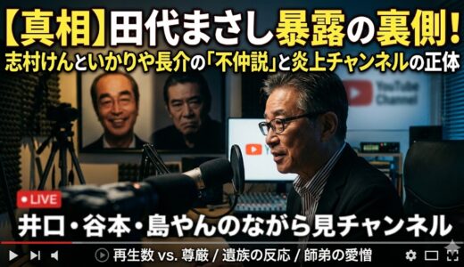 【真相】田代まさし暴露の裏側！志村・いかりや不仲の理由と「ながら見チャンネル」運営者の正体