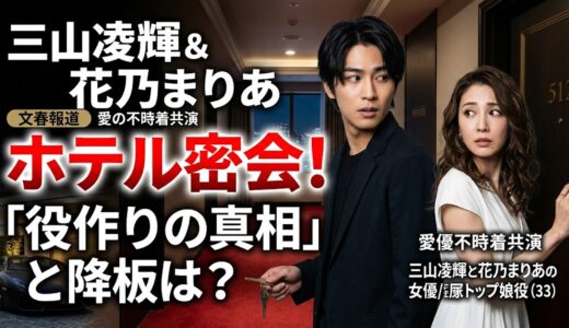 三山凌輝と花乃まりあの密会ホテルはどこ？「役作り」の真相と今後の舞台降板の可能性