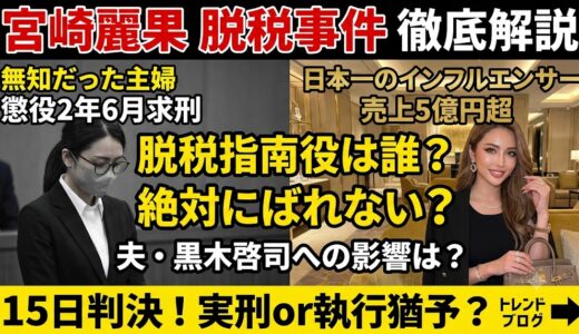 【事件の全貌】宮崎麗果(黒木麗香)はなぜ1億5000万円を脱税したのか？