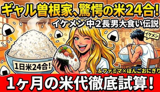 【画像】ギャル曽根の中2長男がイケメン！1日「米24合」の驚愕エピソードと1ヶ月の米代を徹底試算