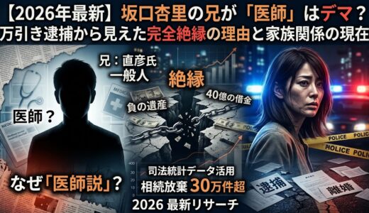 坂口杏里の兄が「医師」はデマ？万引き逮捕から見えた完全絶縁の理由と家族関係の現在